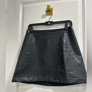 GAP Black Mini Leather Skirt